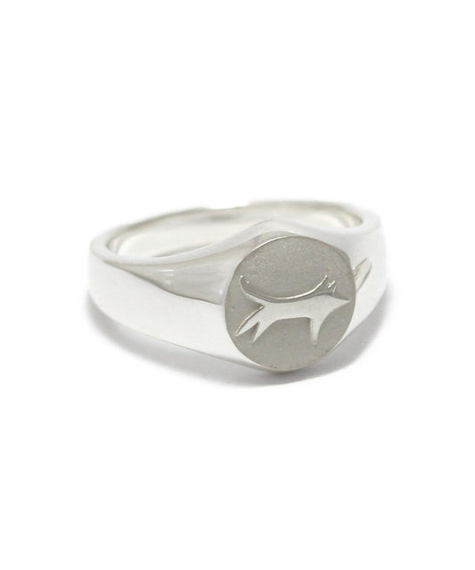 silver 925 ring / wolf/silver