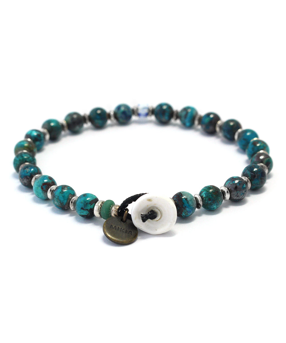 6mm stone bracelet / chrysocolla