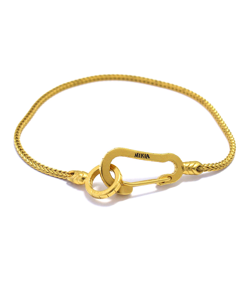 snake karabiner bracelet / k24 gold plated silver925