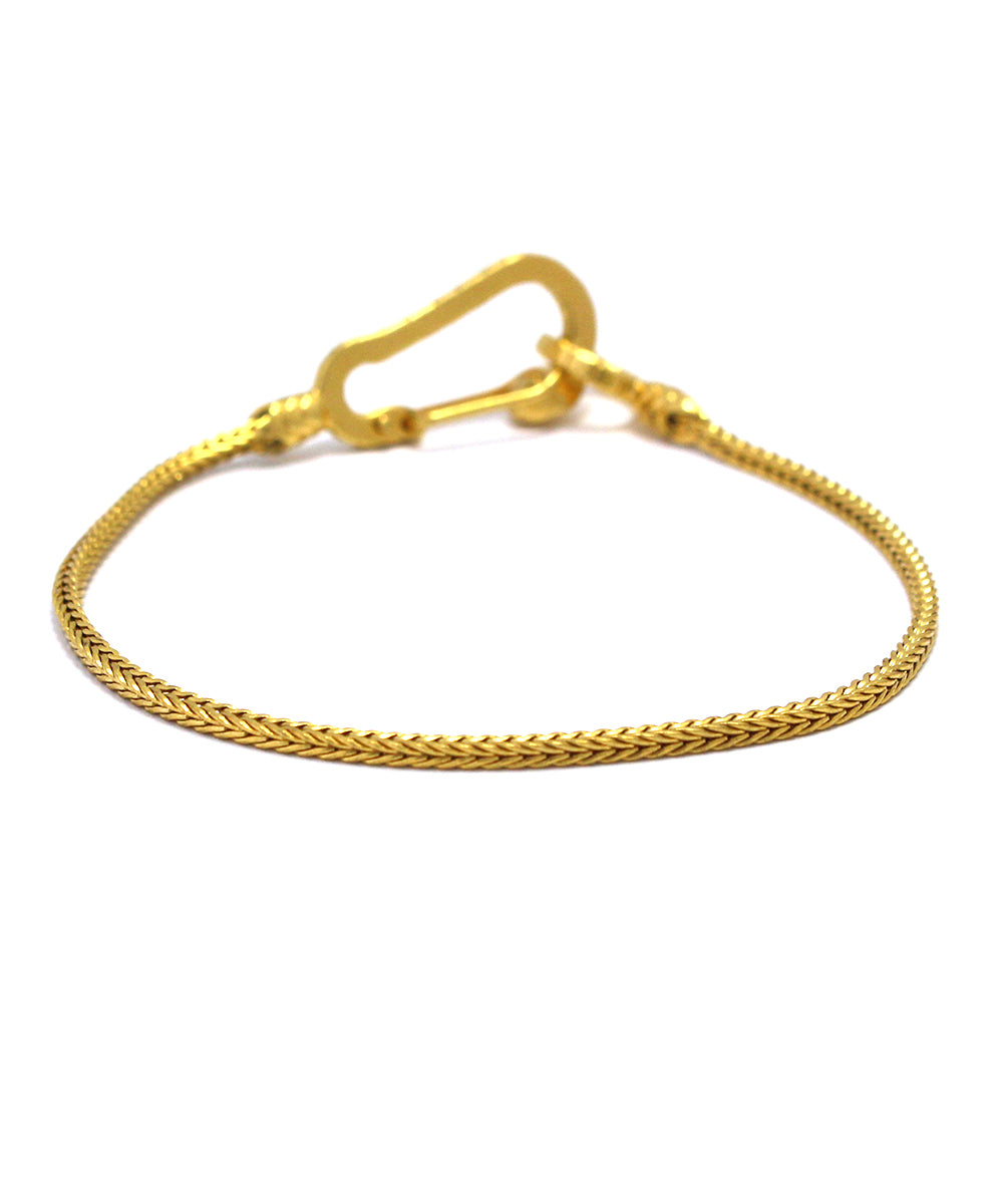 snake karabiner bracelet / k24 gold plated silver925