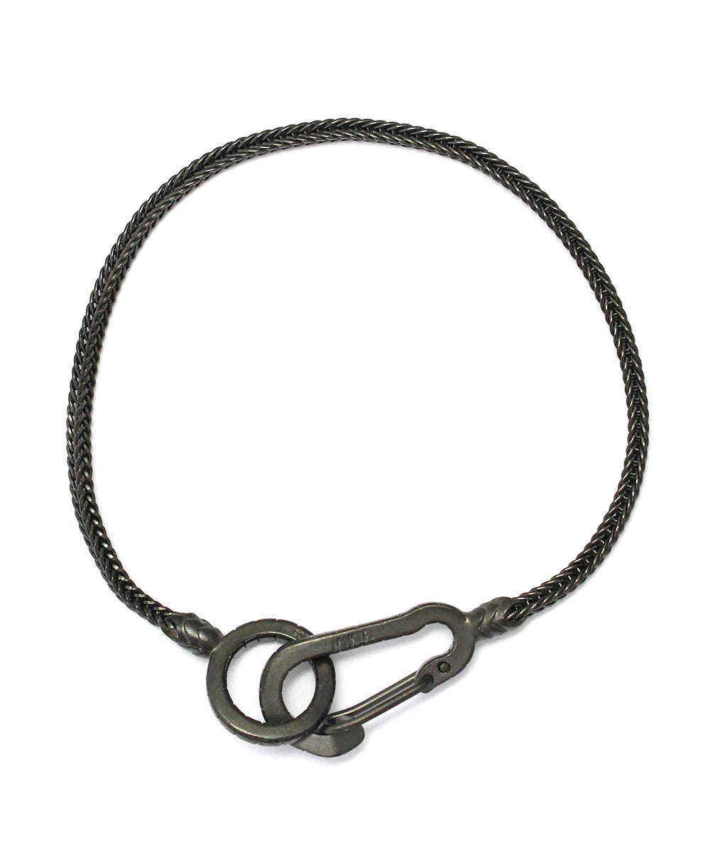 snake karabiner bracelet / ruthenium black plated / silver925