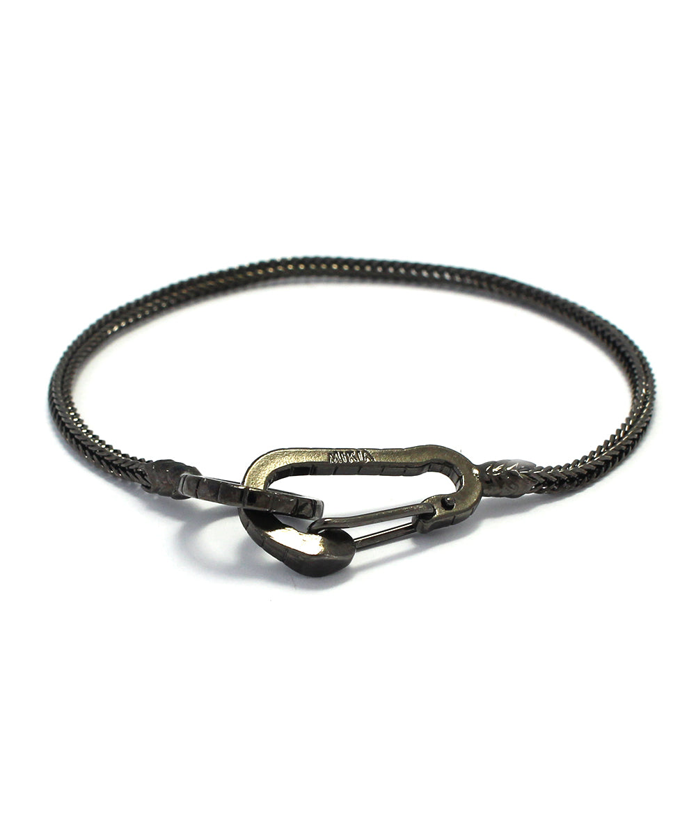 snake karabiner bracelet / ruthenium black plated / silver925