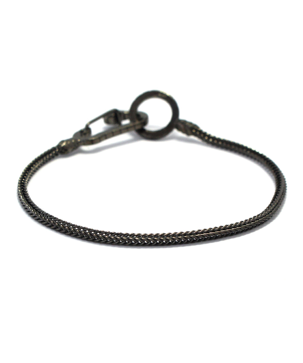 snake karabiner bracelet / ruthenium black plated / silver925