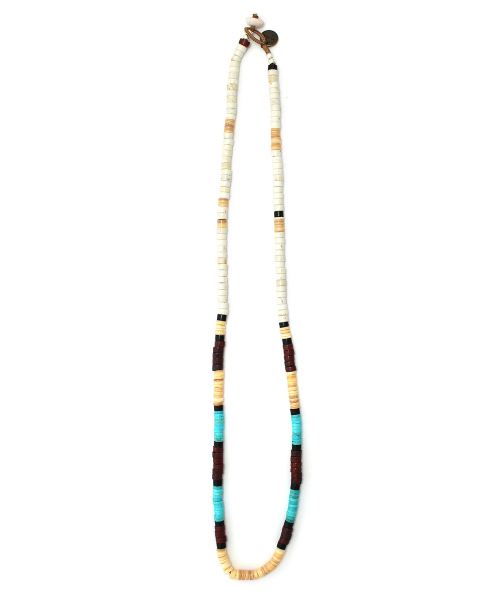 heishi beads necklace/magnesite/turquoise/melon shell