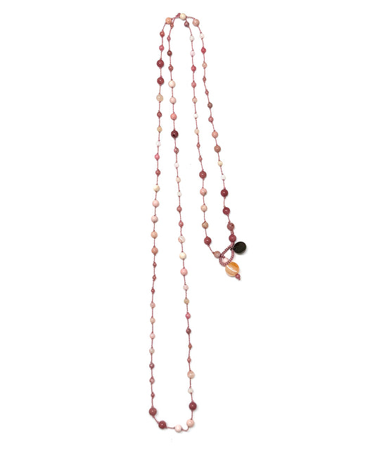 AIYANA necklace / pink opal