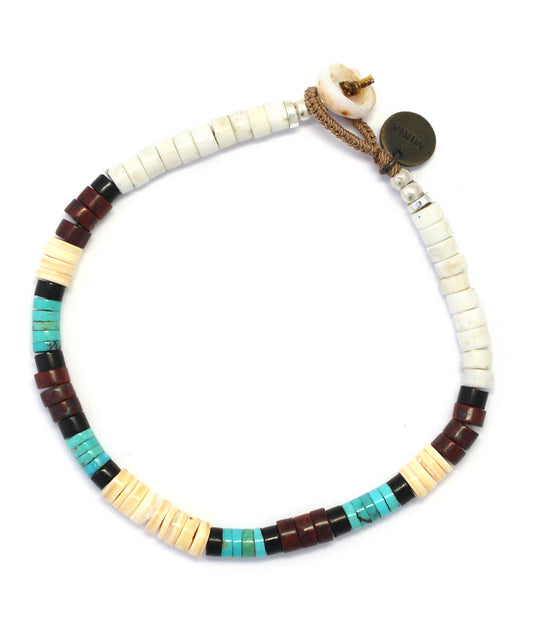 heishi beads bracelet / magnesite / turquoise