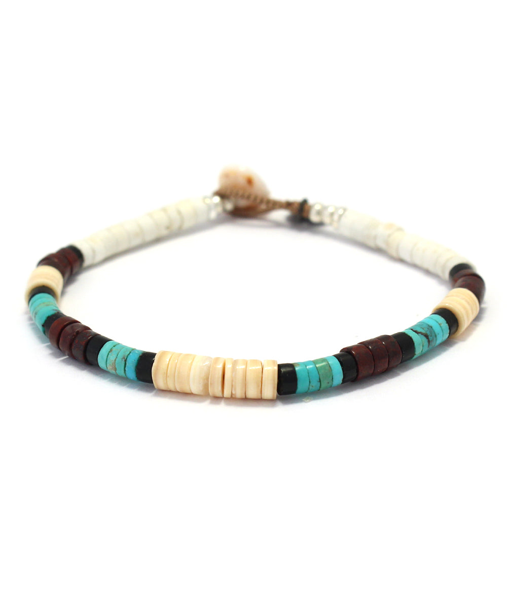 heishi beads bracelet / magnesite / turquoise