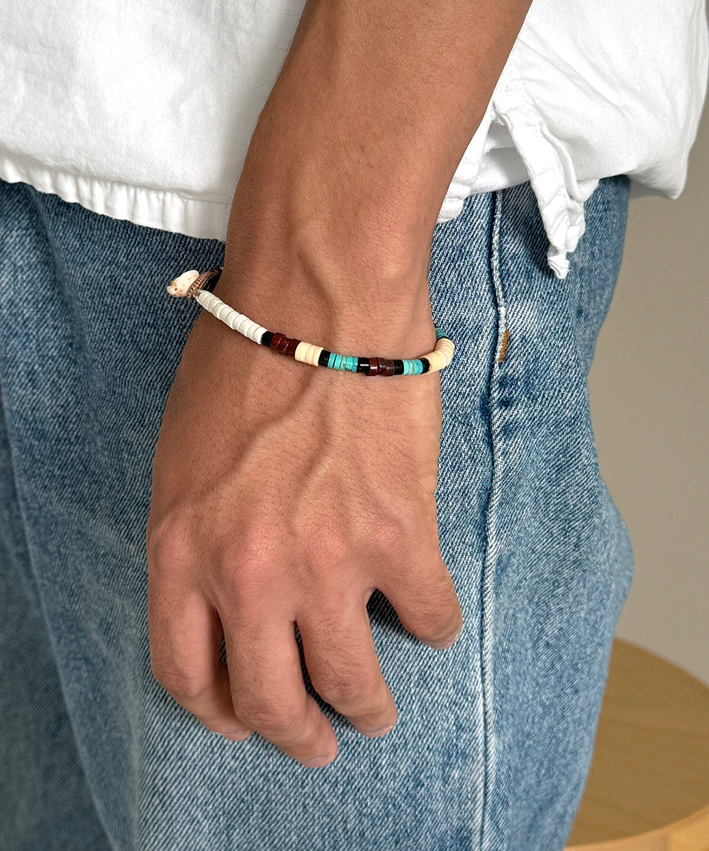 heishi beads bracelet / magnesite / turquoise