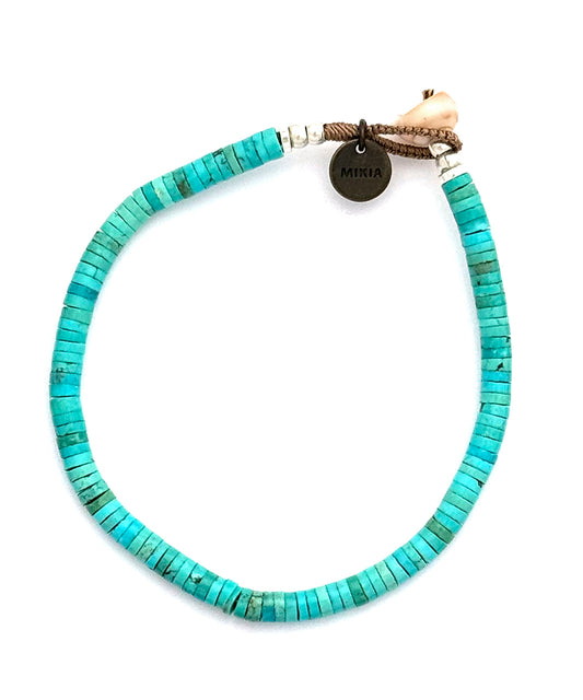 heishi beads bracelet / turquoise