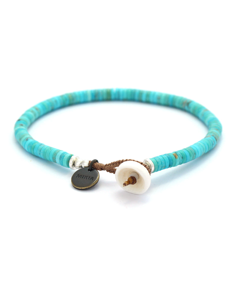 heishi beads bracelet / turquoise