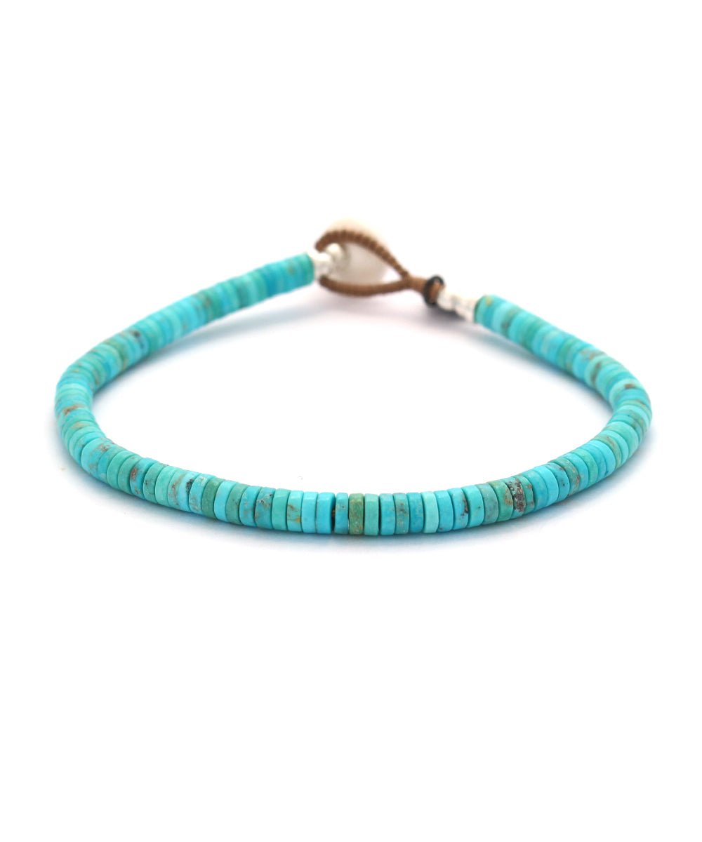 heishi beads bracelet / turquoise