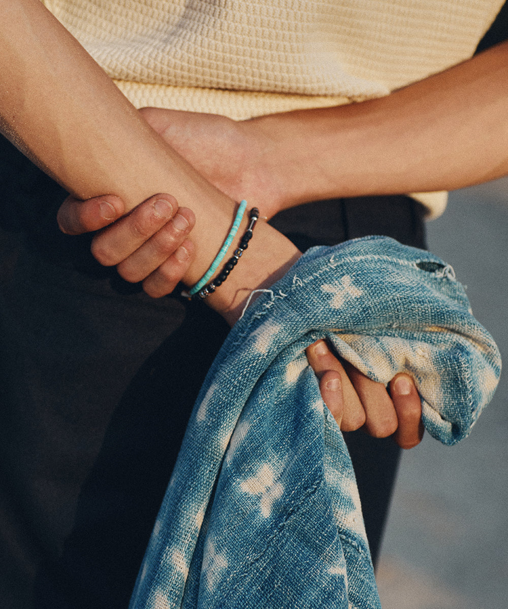 heishi beads bracelet / turquoise