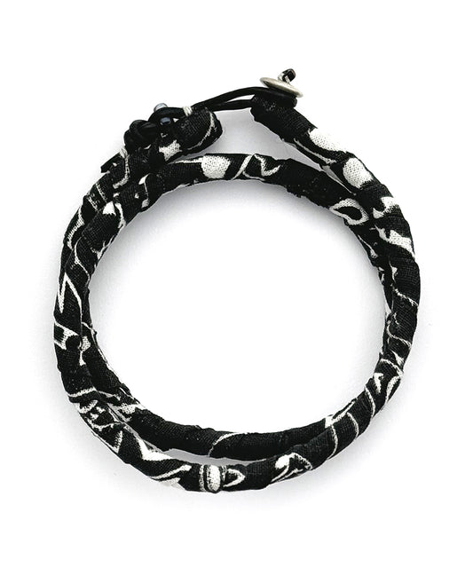 double wrap bandana bracelet / black