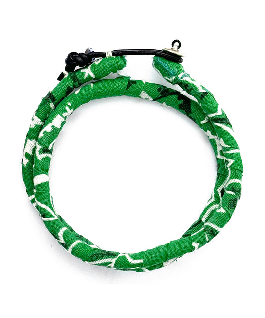 double wrap bandana bracelet /green
