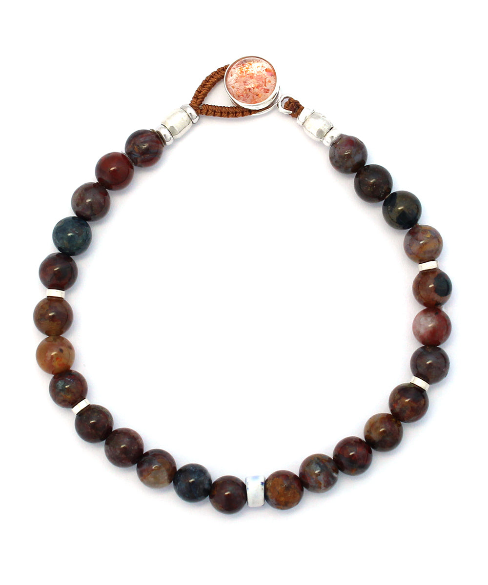 circle8 bracelet / sunstone × pietersite