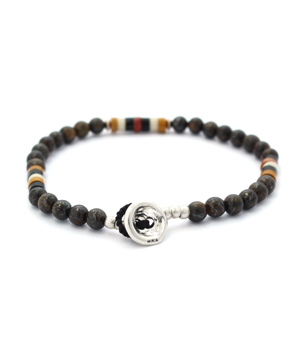 4mm stone bracelet / bronzite