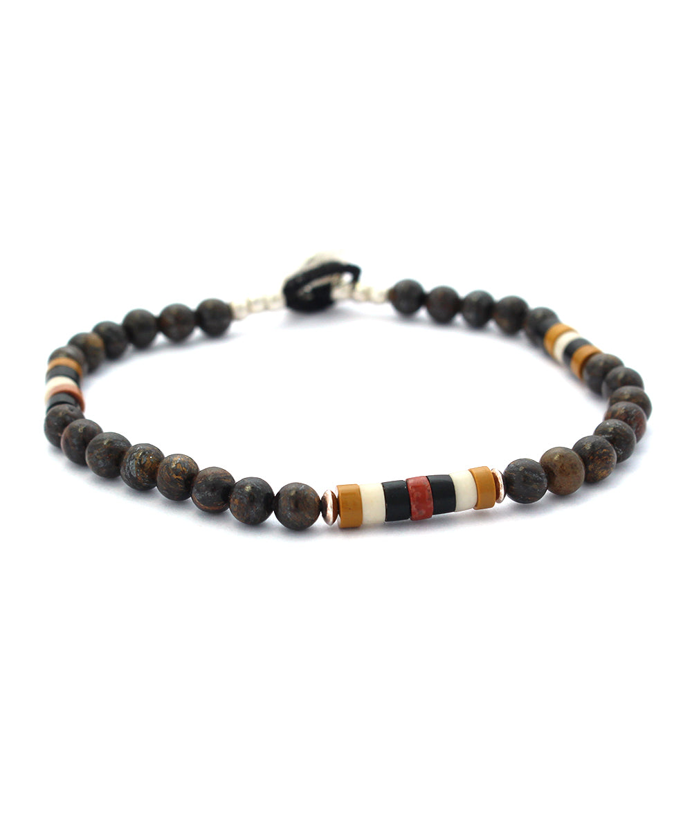 4mm stone bracelet / bronzite