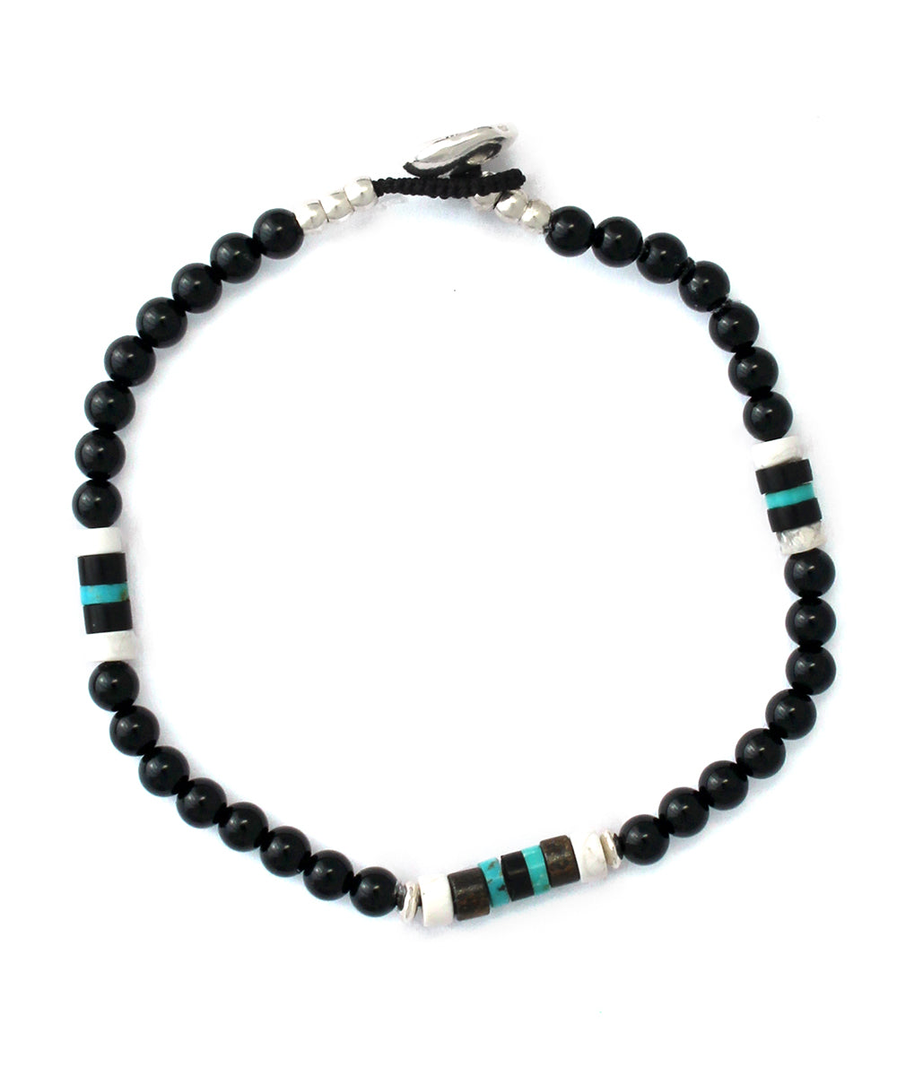 4mm stone bracelet / onyx