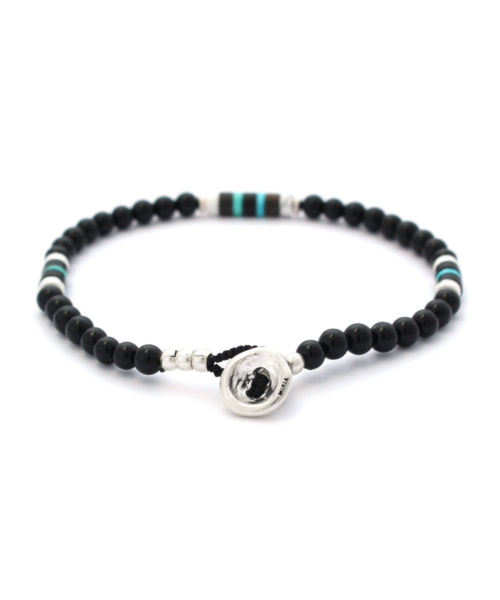 4mm stone bracelet / onyx