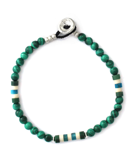 4mm stone bracelet / malachite