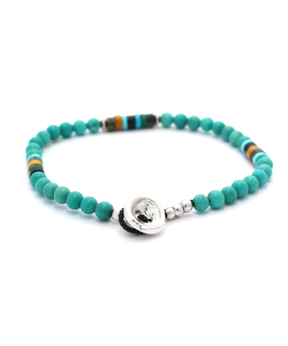 4mm stone bracelet / arizona kingman turquoise