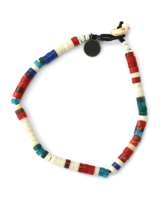 heishi beads bracelet / safari