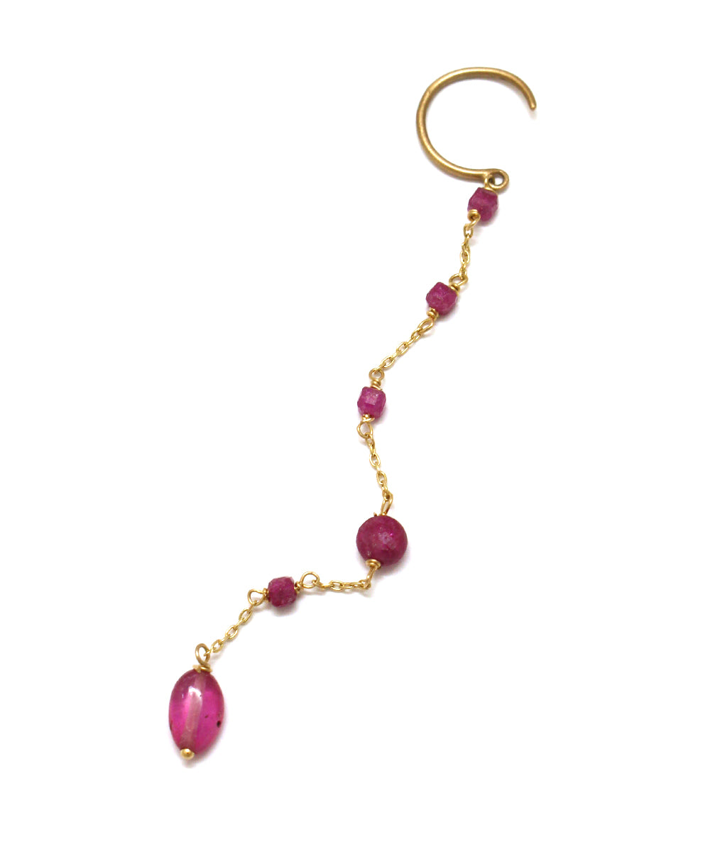 k10 earring / ruby x ruby