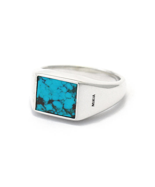 Rectangle ring sv925 / turquoise
