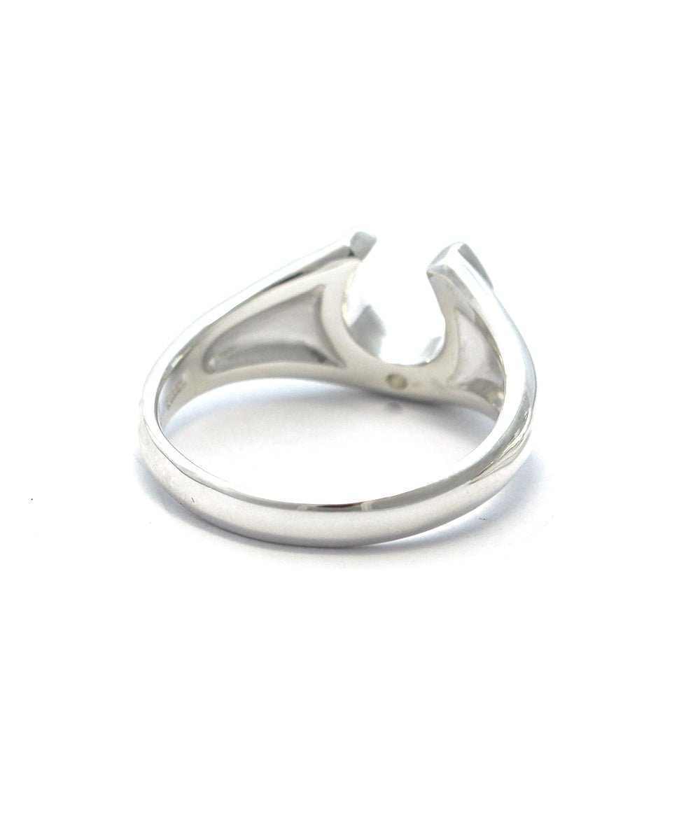 horse shoe ring sv925 / white diamond
