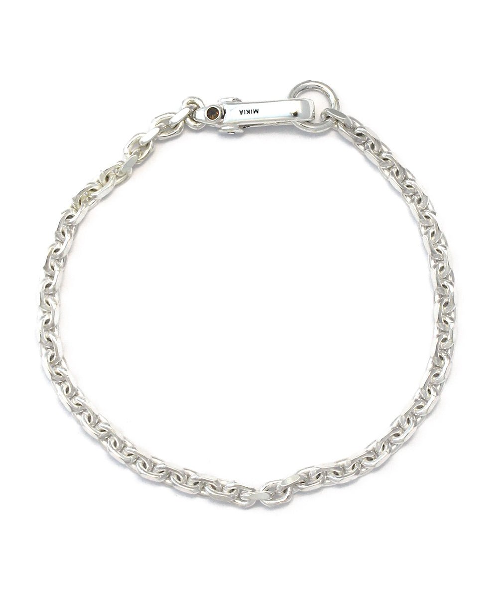 chain bracelet / sv925 smoky quartz