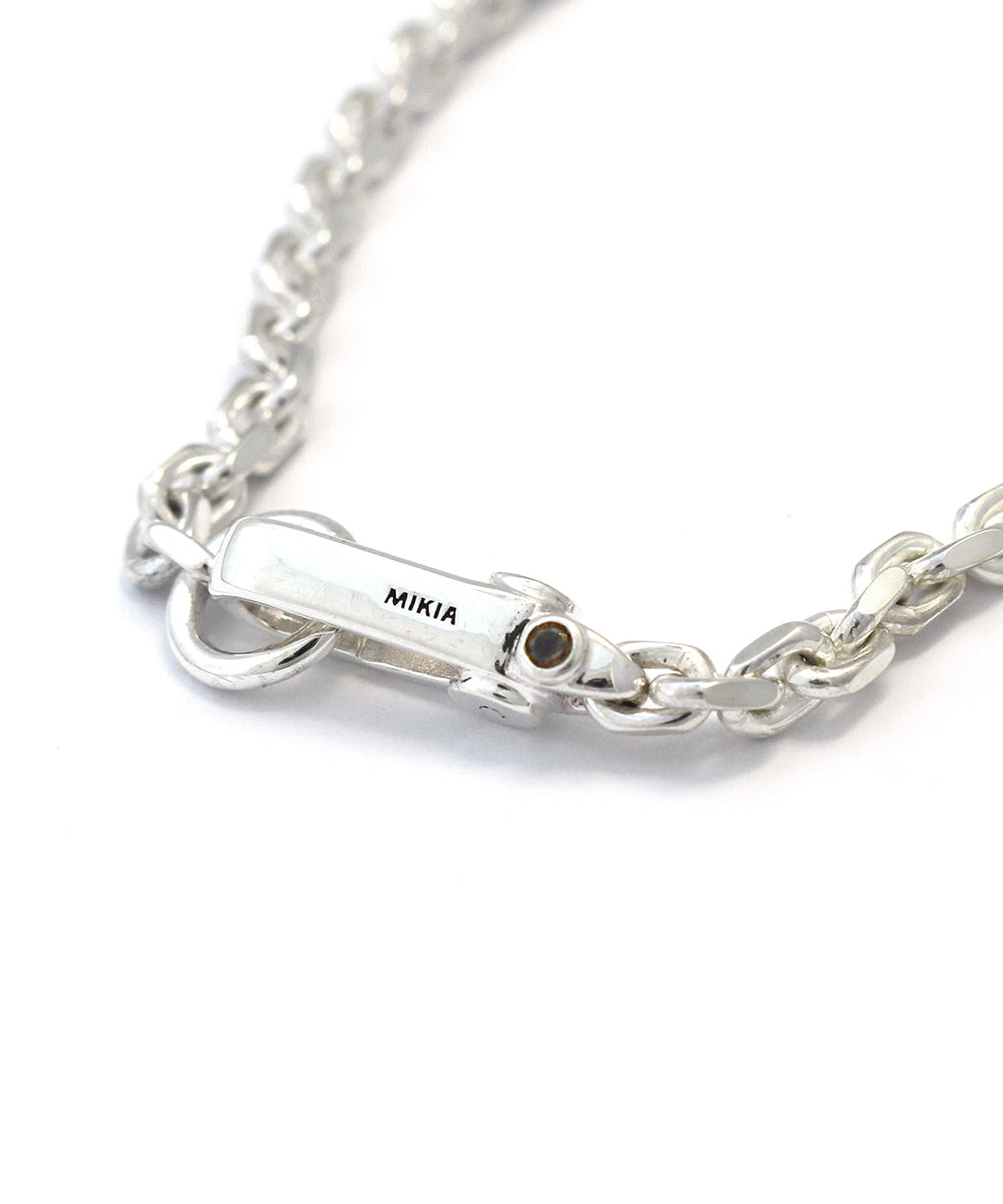 chain bracelet / sv925 smoky quartz