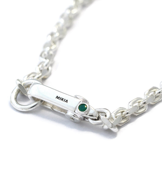 chain bracelet / sv925 emerald