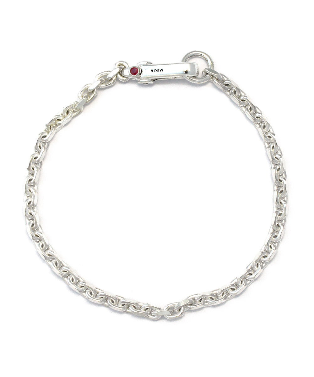 chain bracelet / sv925 ruby
