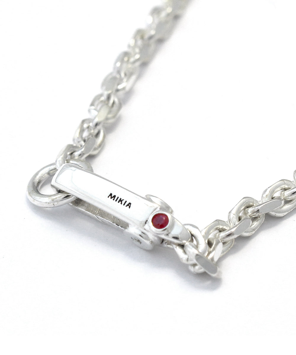 chain bracelet / sv925 ruby
