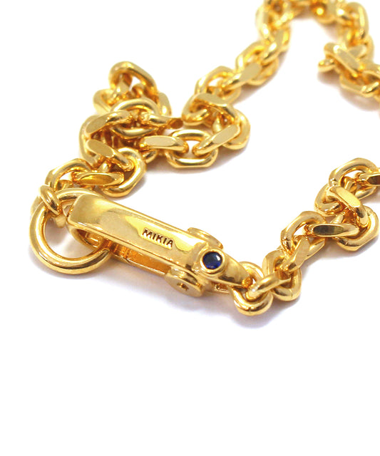 chain bracelet / k24 gold plated sv925 / sapphire