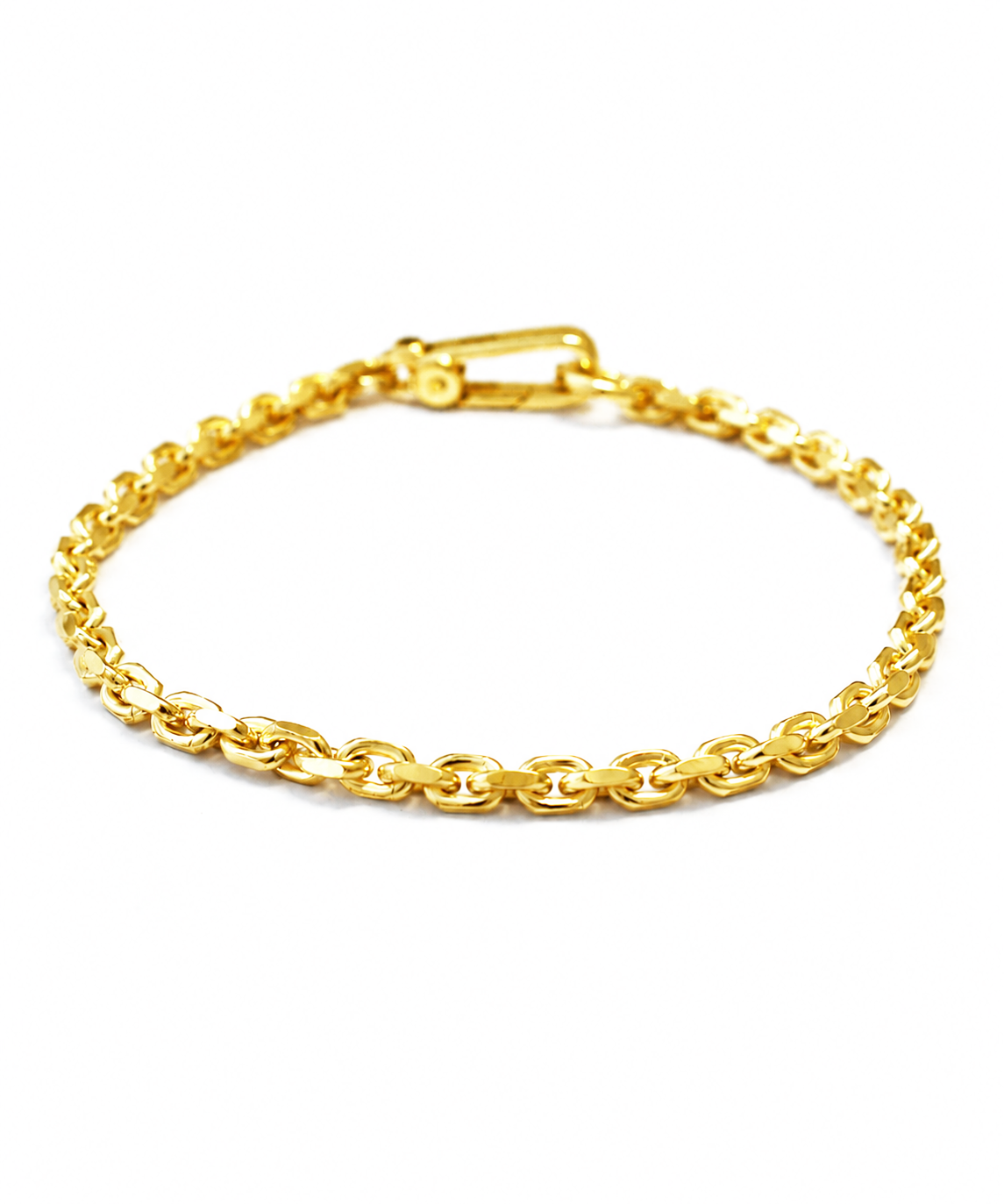 chain bracelet / k24 gold plated sv925 / smoky quartz