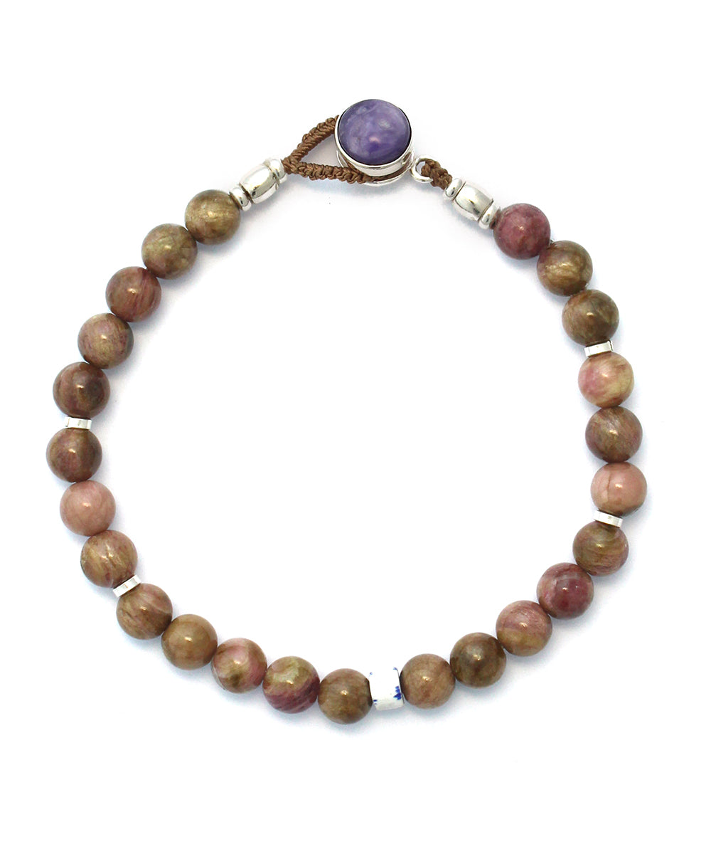 circle8 bracelet / tourmaline cat's eye × charoite