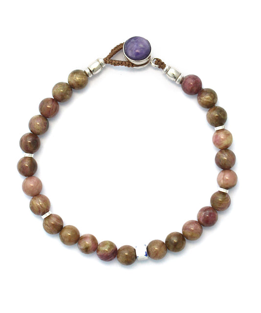 circle8 bracelet / tourmaline cat's eye × charoite
