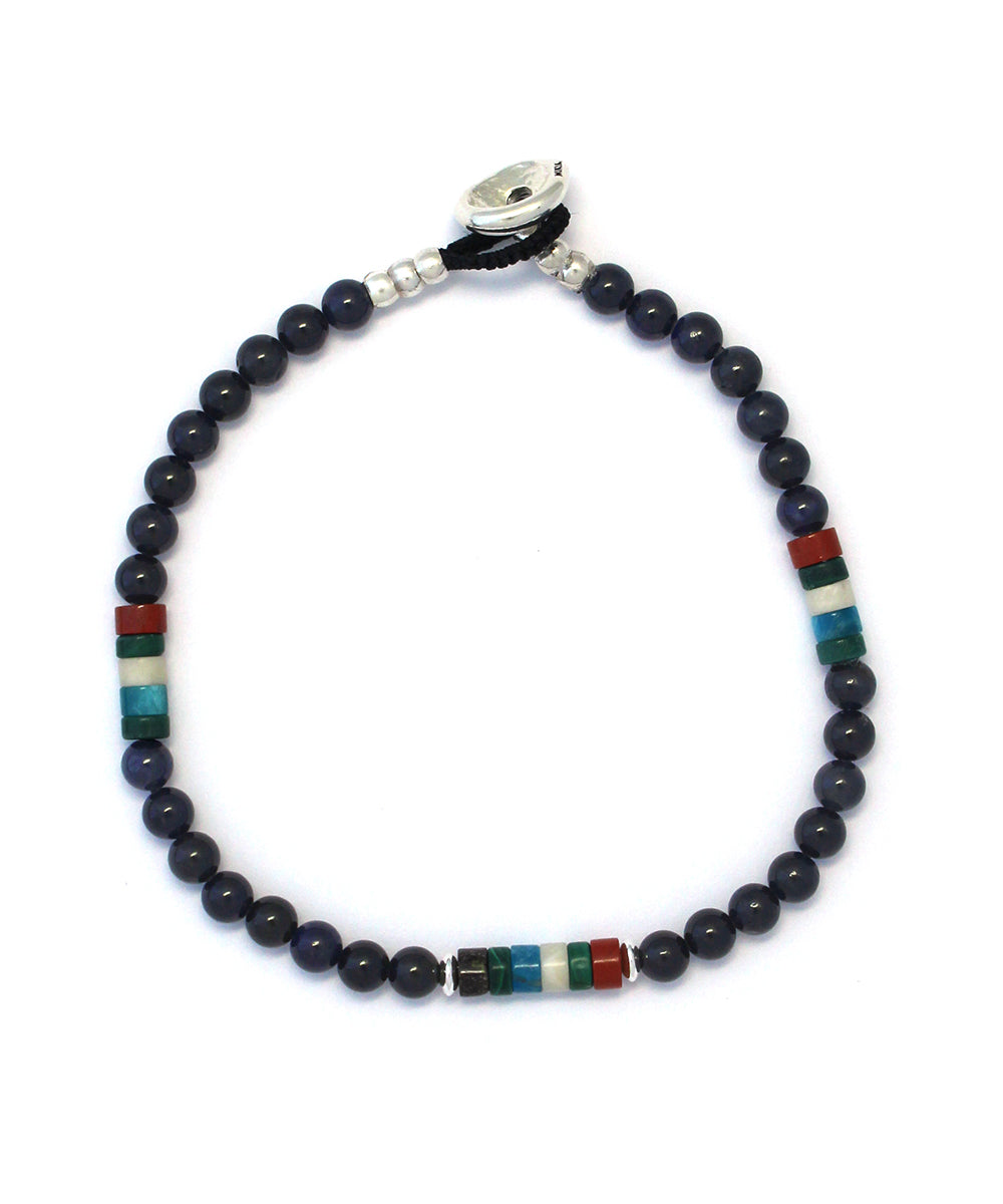 4mm stone bracelet / sapphire