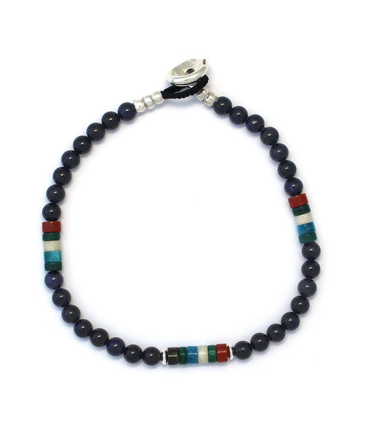 4mm stone bracelet / sapphire