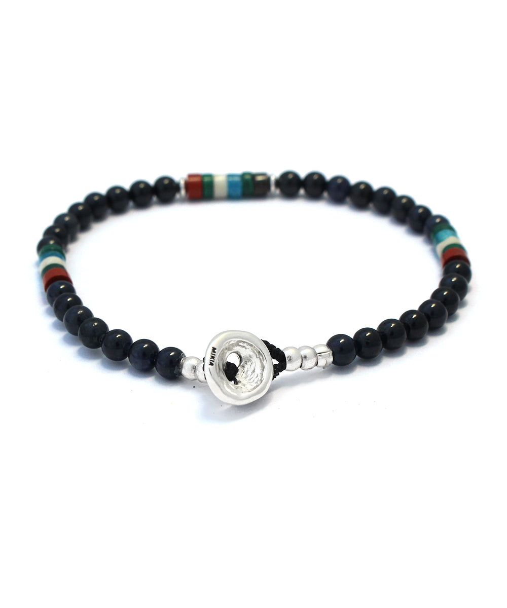4mm stone bracelet / sapphire