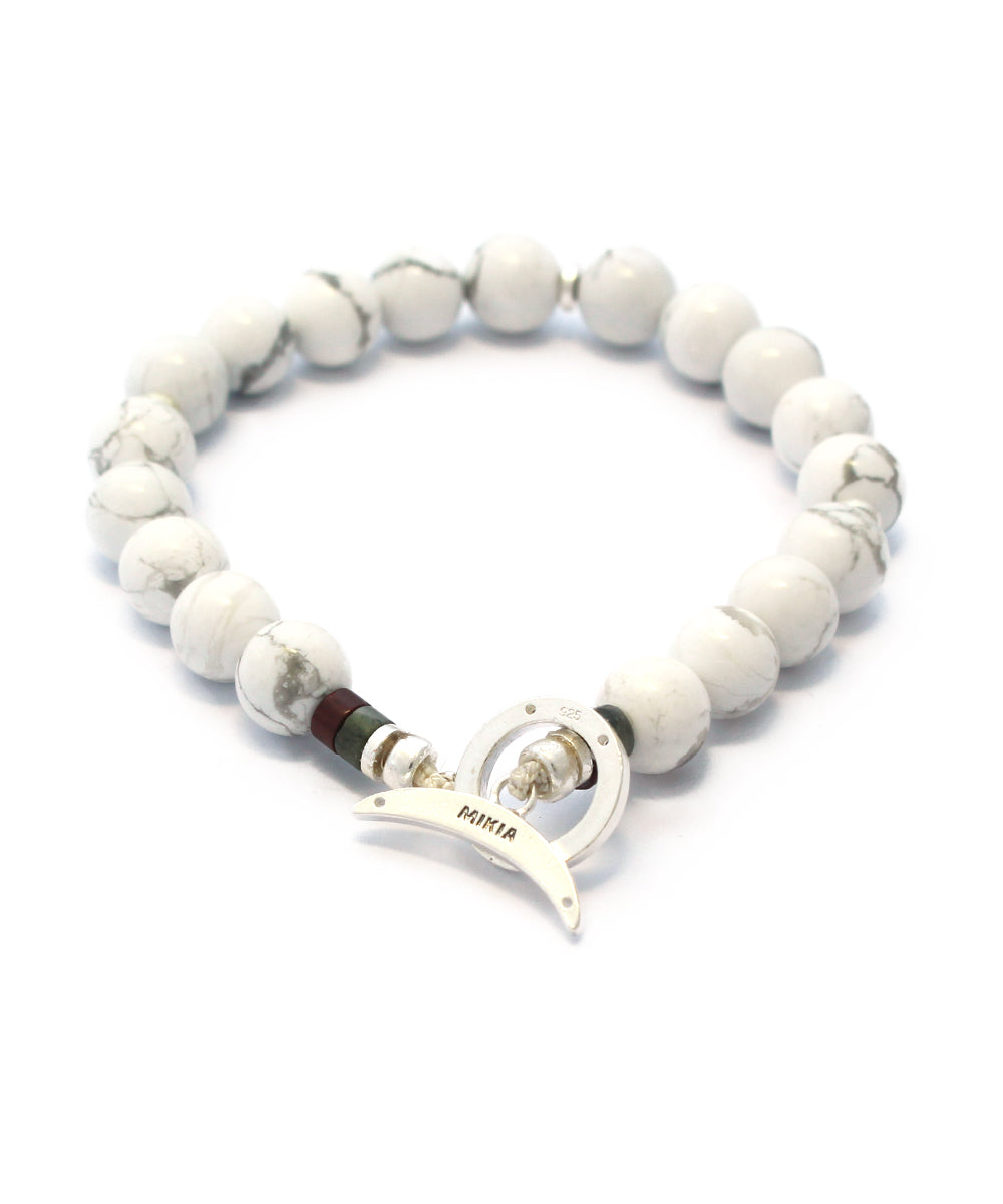 8mm stone bracelet / howlite