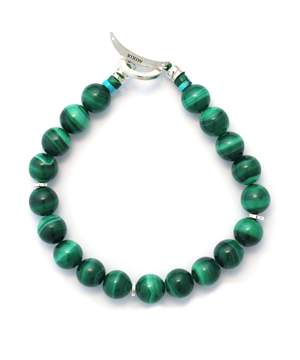8mm stone bracelet / malachite