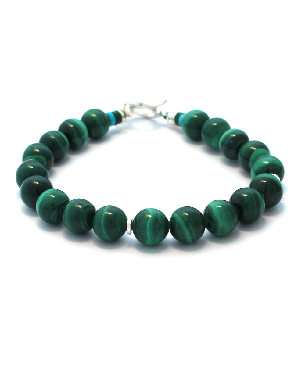 8mm stone bracelet / malachite