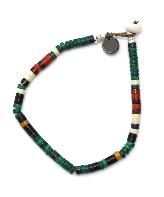 Heishi Bead Bracelet / Malachite