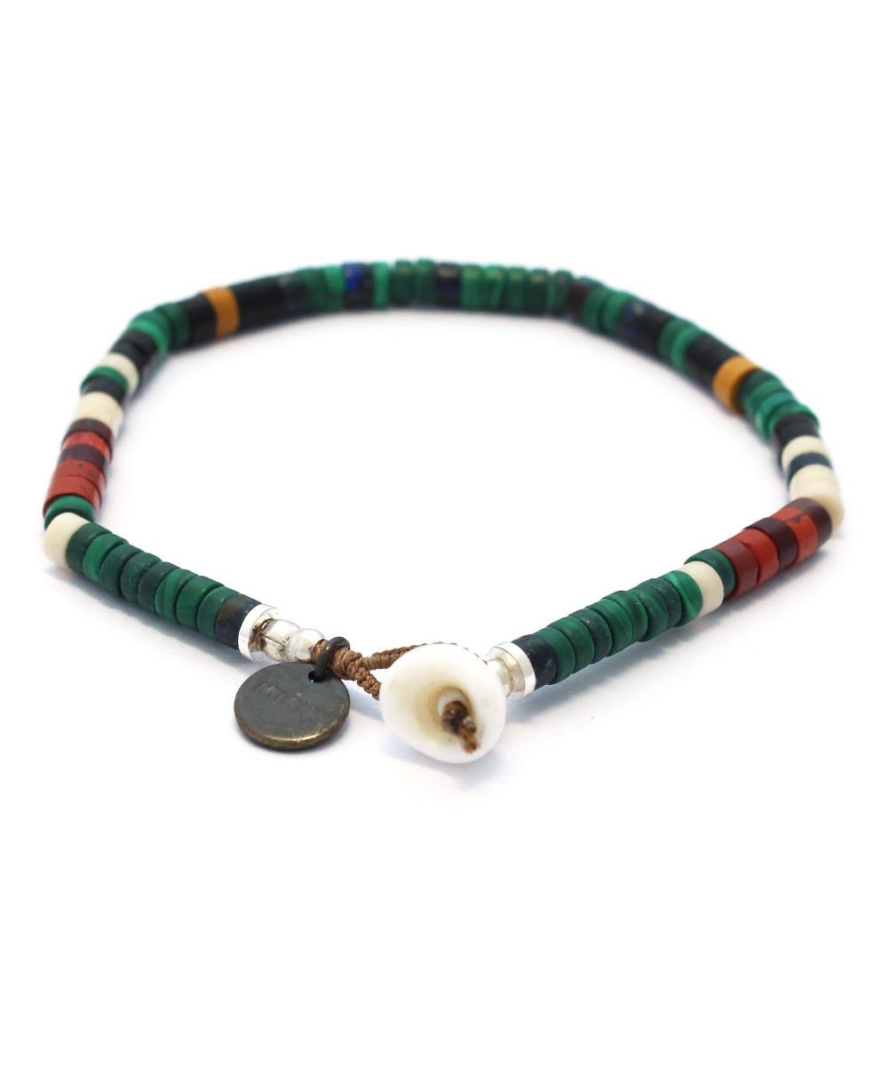 heishi beads bracelet / malachite