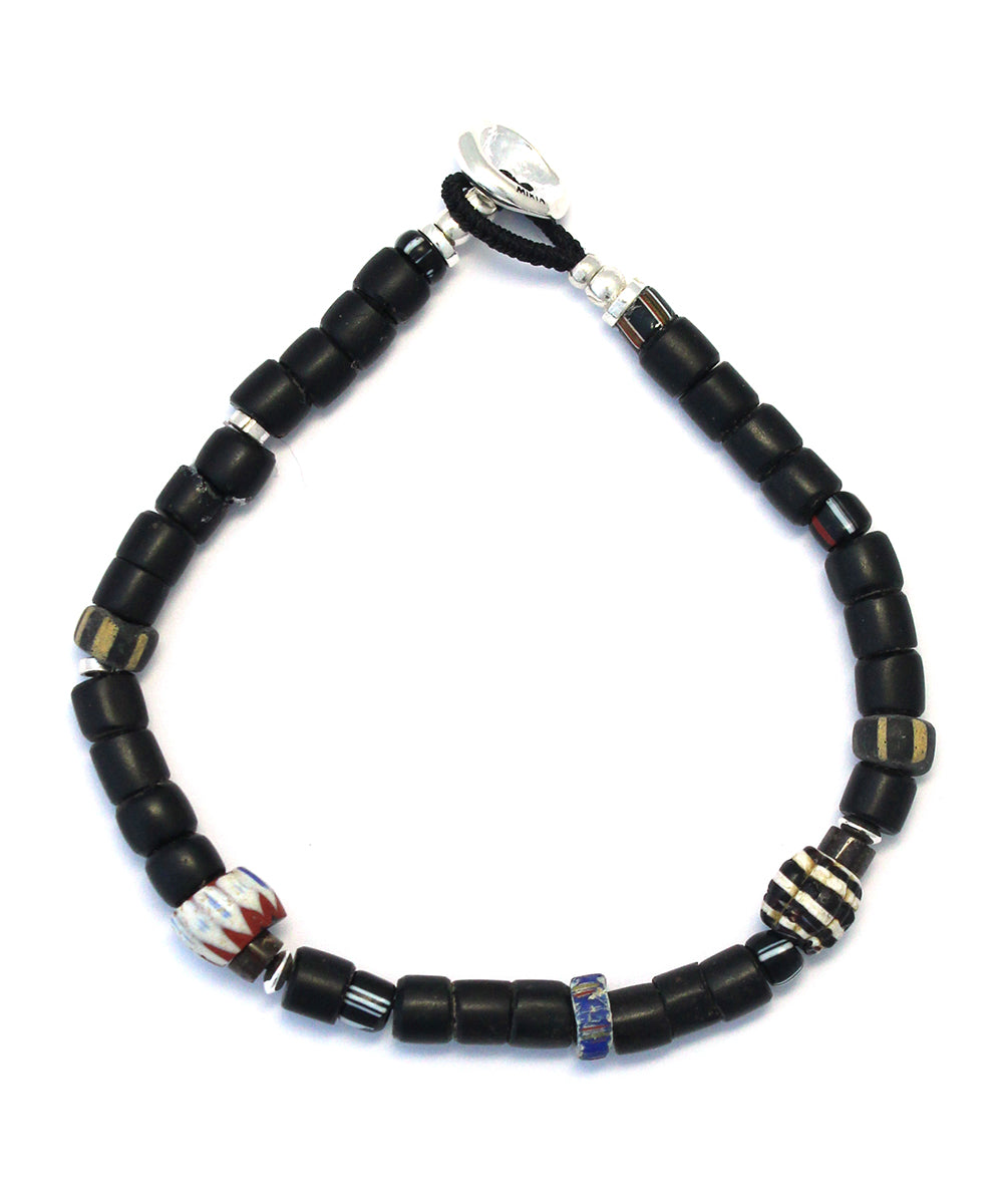 trade beads bracelet / black trade beads