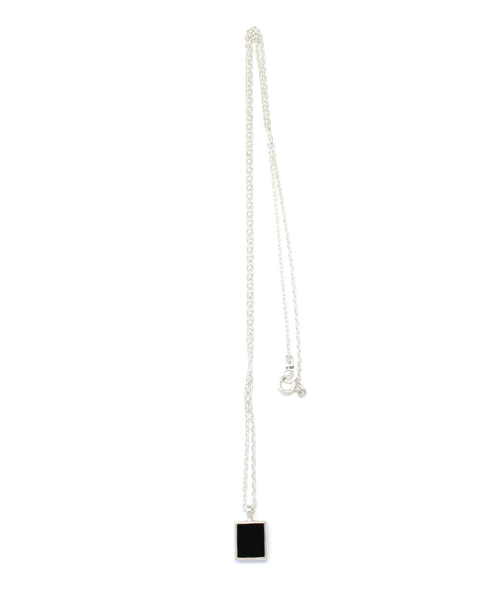 Rectangle necklace sv925 / onyx