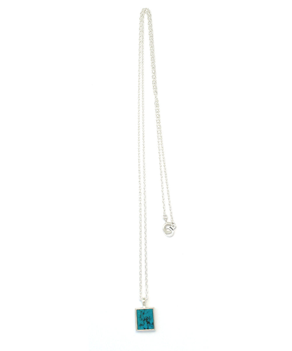 Rectangle necklace sv925 / turquise