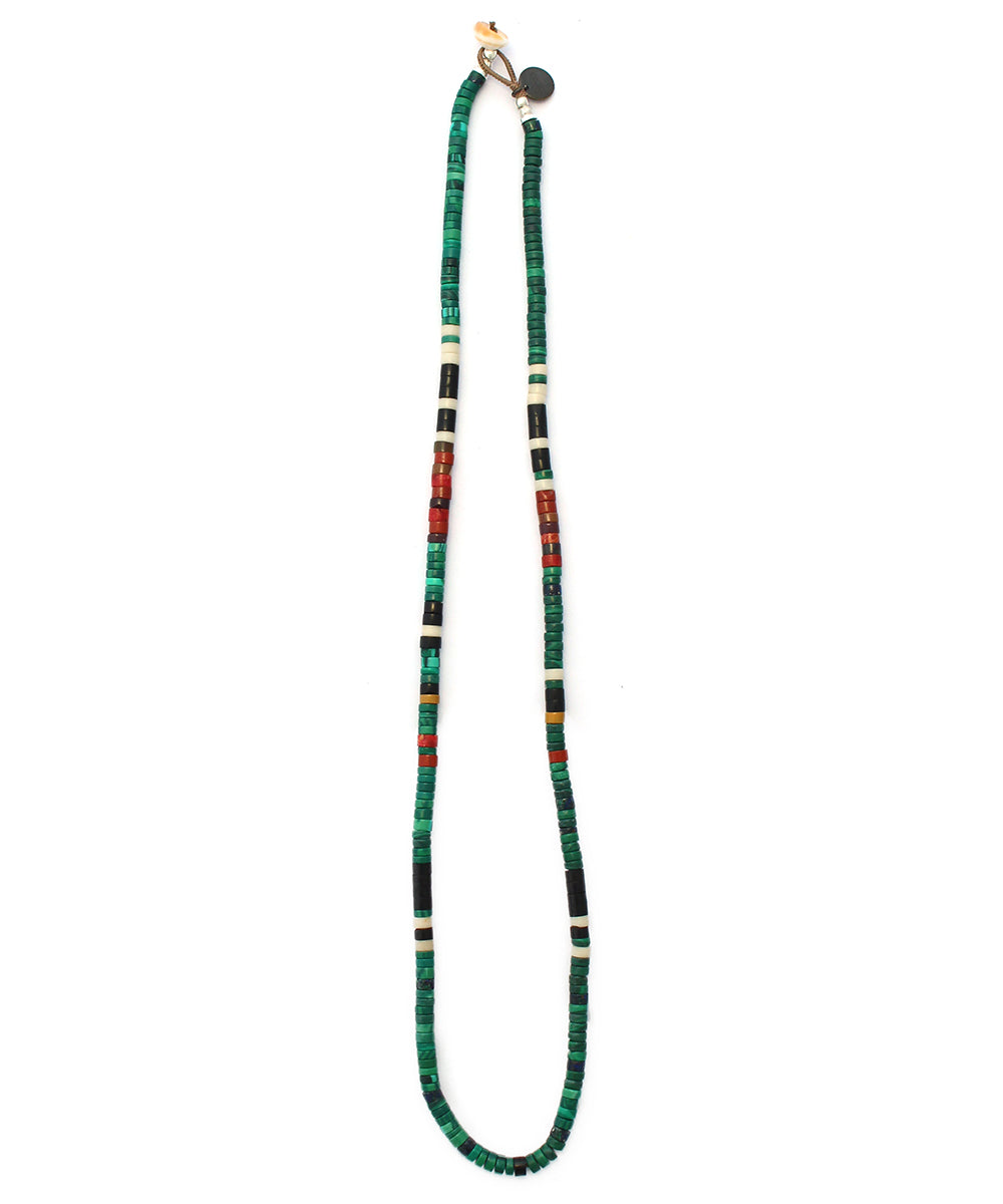 heishi beads necklace / malachite